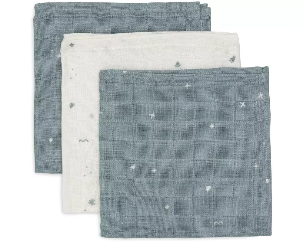 Jollein Mulltuch Nuscheli 3er Set Sea Green 31 cm x 31 cm
