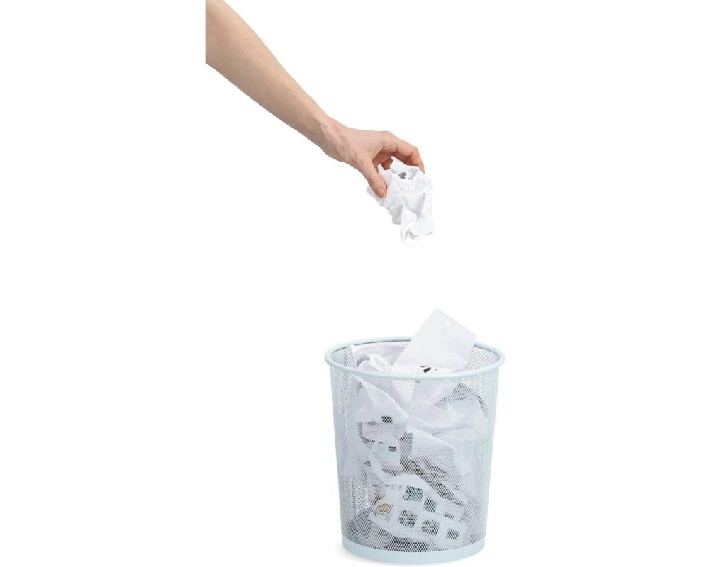 Zeller Present Papierkorb Mesh 12 l, Weiss