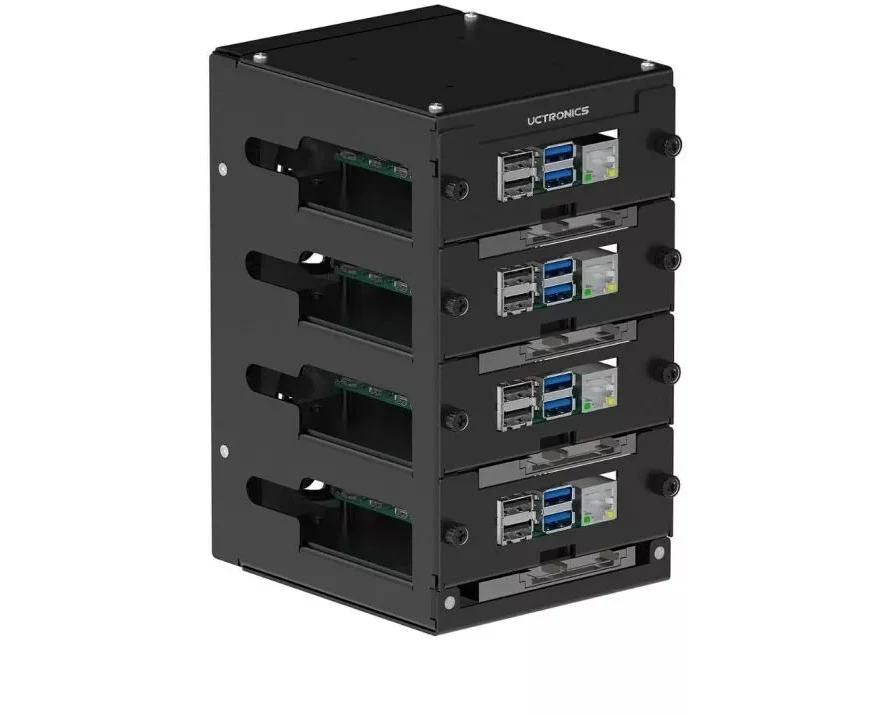Raspberry Pi Cluster-Rack für Raspberry Pi 4 B, 3 B/B+