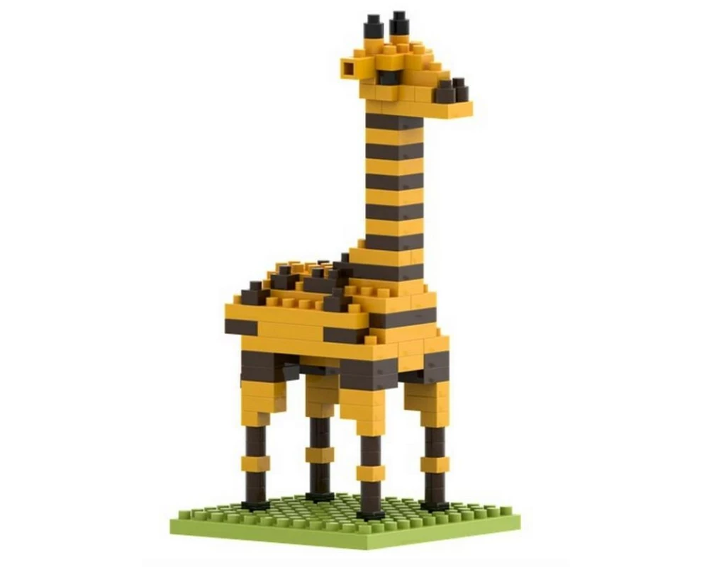 BRIXIES Bausteinmodell Giraffe aus 111 Bausteinen