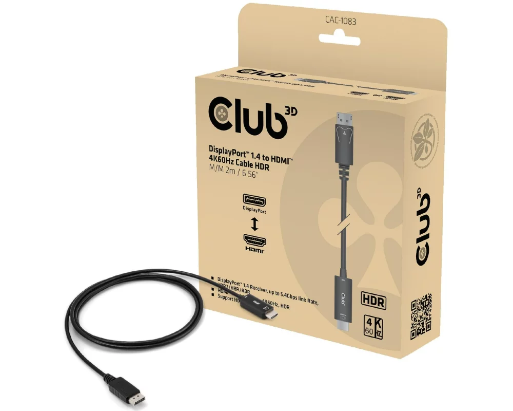 Club 3D Kabel CAC-1083 DisplayPort - HDMI, 2 m