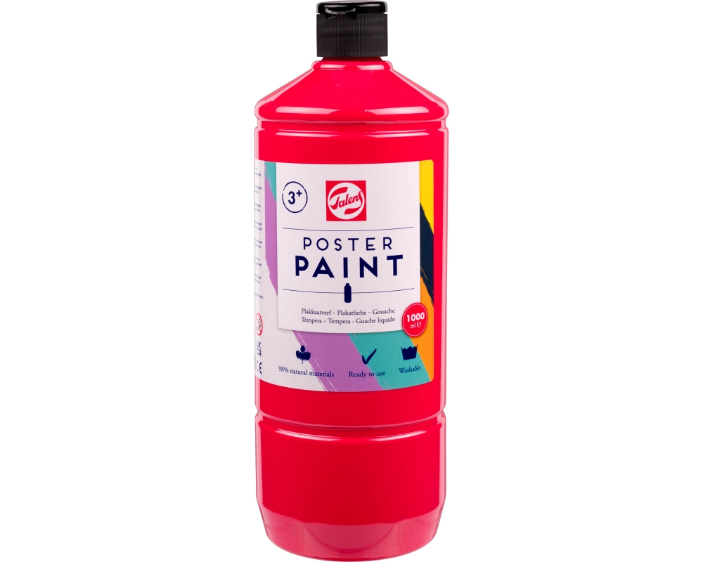 TALENS Plakatfarbe 1000ml 36713321 primärrot