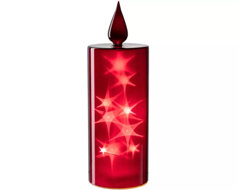 Leonardo LED-Kerze Autentico 30 x 9 cm, Rot