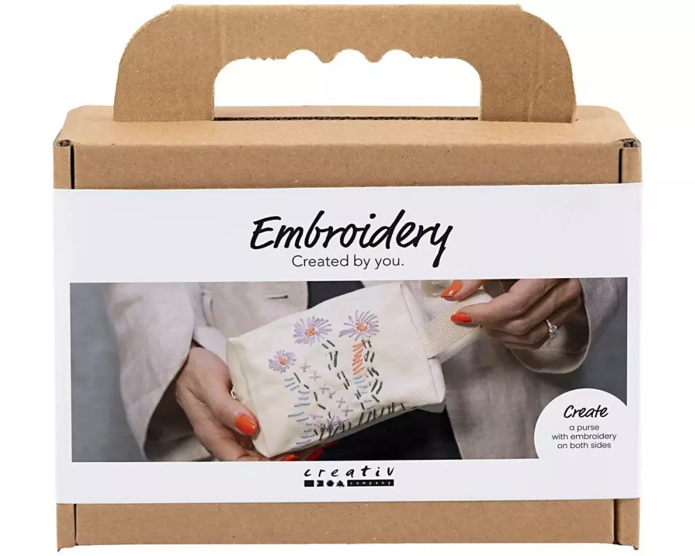 Creativ Company Bastelset Kosmetiktasche Sticken