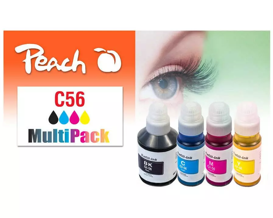 Peach Tinte Canon CISS GI-56 Multi-Pack C, M, Y, BK