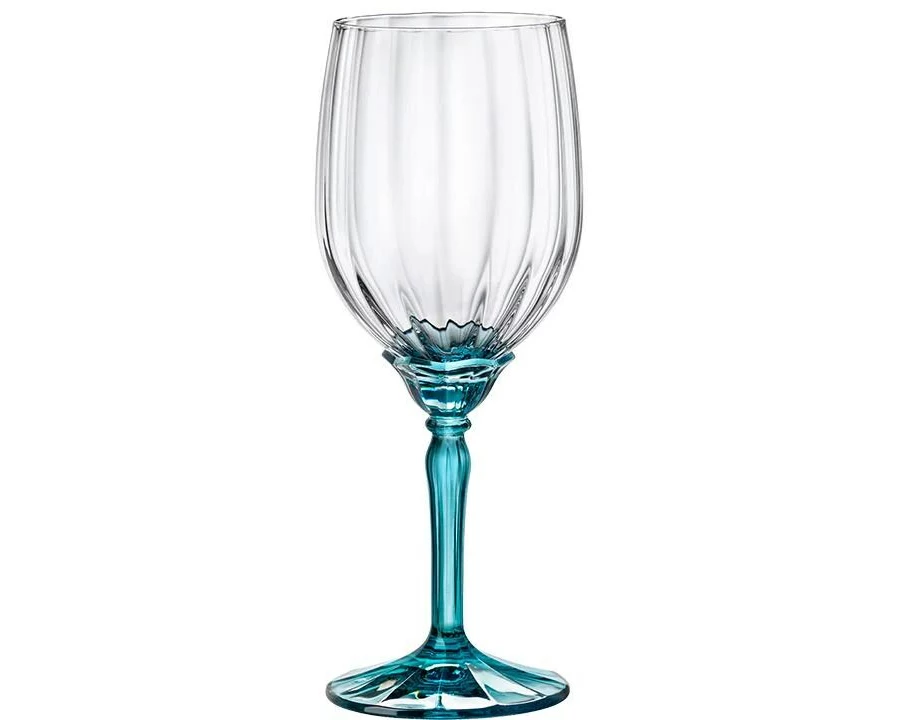 Bormioli Rocco Weissweinglas Florian 380 ml, 6 Stück, Blau