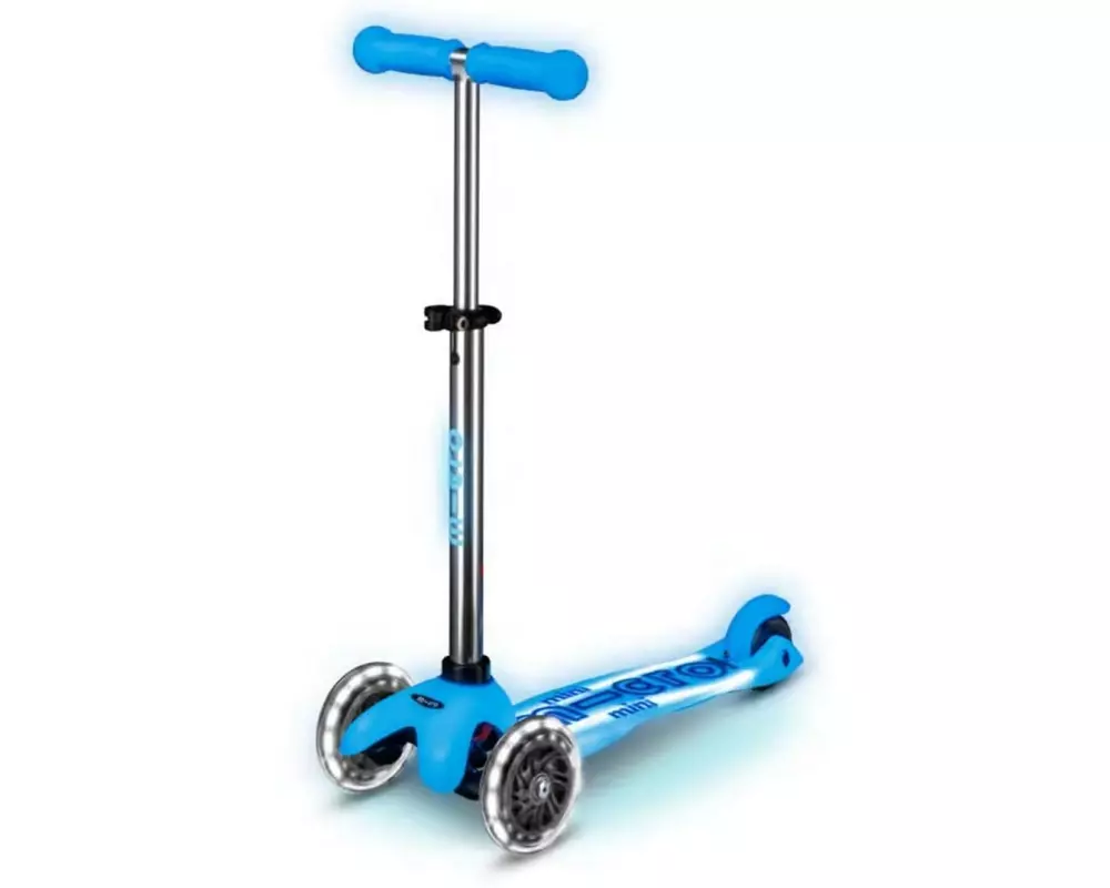 Micro Mobility Kickboard Mini Micro Deluxe Glow Plus LED Blau