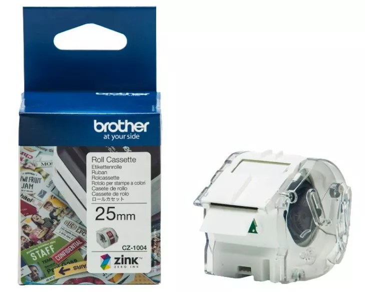 Brother Etikettenrolle CZ1004 ZINK 25 mm x 5 m