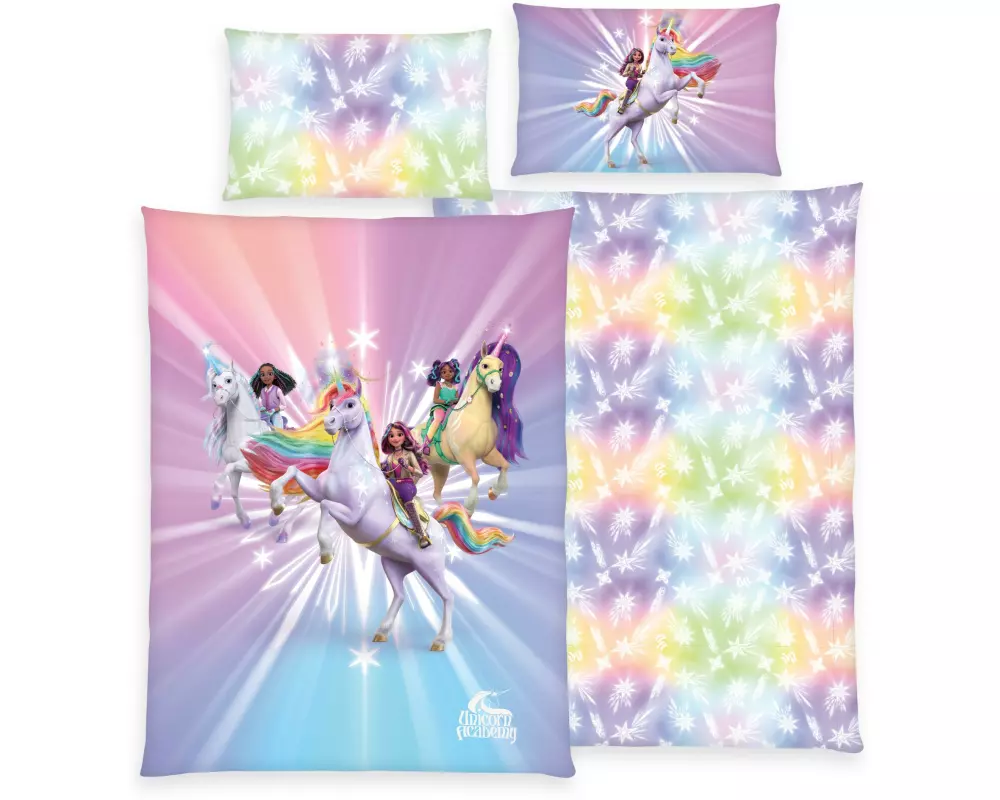Herding Kinderbettwäsche Unicorn 160 x 210 cm + 65 x 100 cm