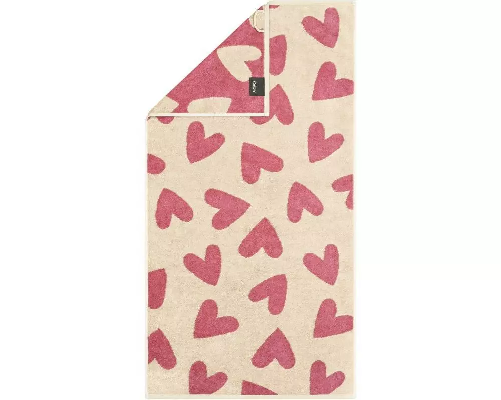 Cawö Duschtuch Heart Beats 70 x 140 cm, Pink