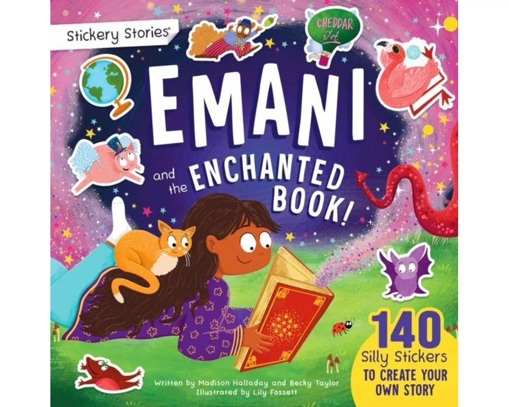 Stickery Stories: Emani and the Enchanted Book - fairytale fantasy adventure sticker activity storybook for 4-8 Year Olds!