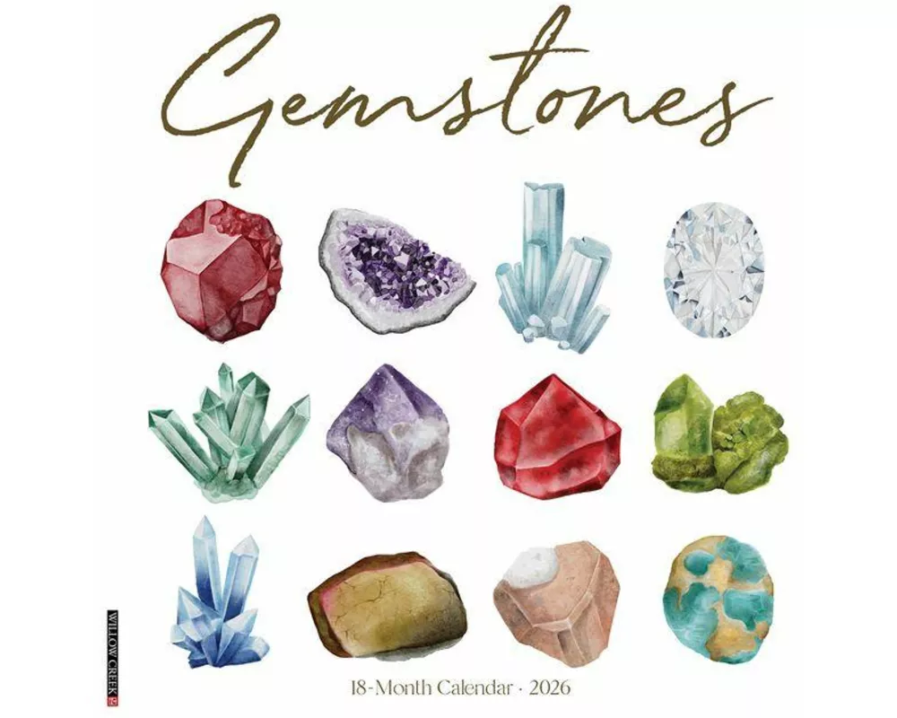 Gemstones 2026 12 X 12 Wall Calendar
