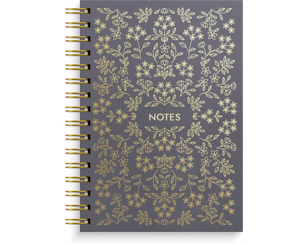 Burde Notizbuch A5 black flower