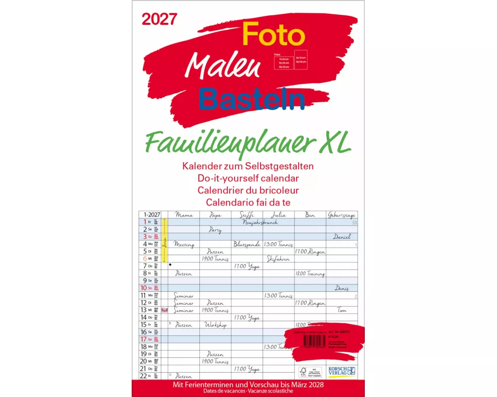 FMB Familienplaner XL 2027