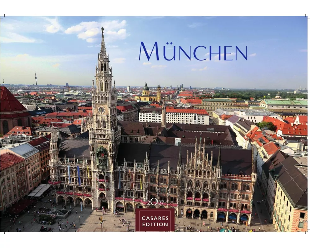 München Kalender 2027 - Wandkalender | Fotokalender Deutschland 50x35cm - faszinierende Ansichten von Marienplatz bis Alpenpanorama