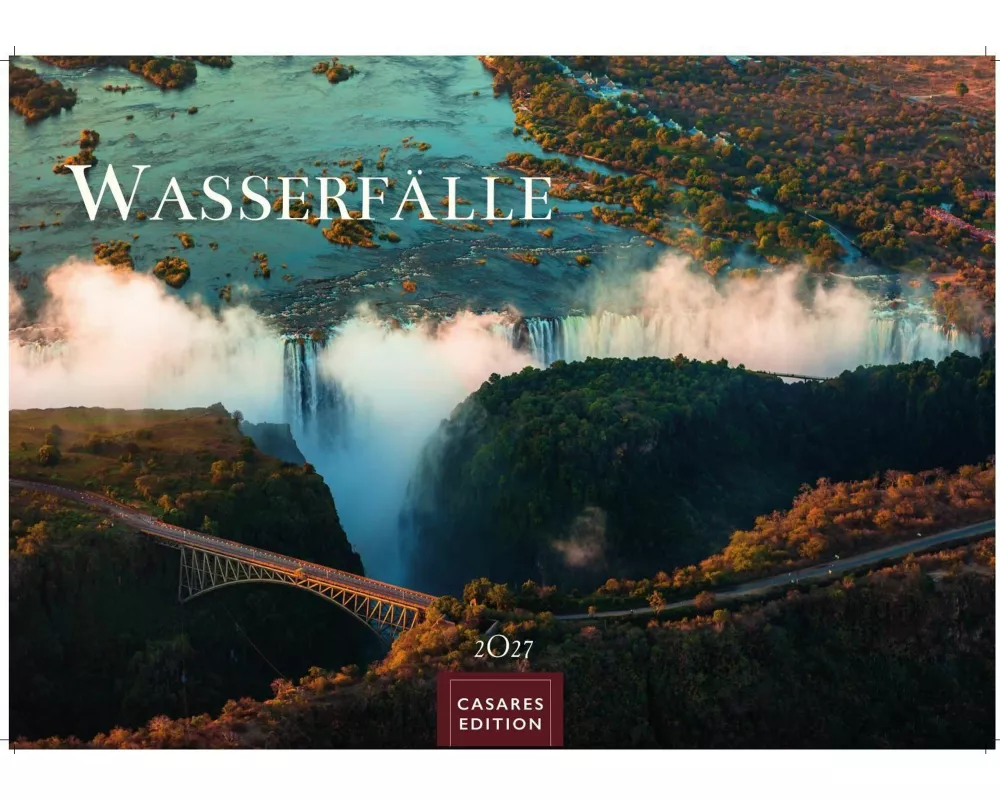 Wasserfälle Kalender 2027 - Wandkalender | Fotokalender Naturkalender 35x50cm Großformat - Inspirierende Wasserfall-Fotografien für das ganze Jahr