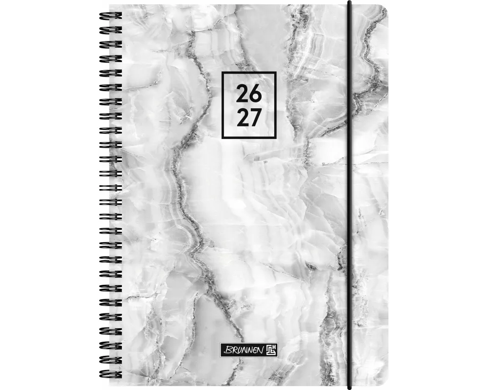 Schülerkalender 2026/2027 "Grey Marble" | A5, Kunststoff