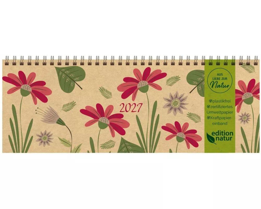 Tischquerkalender Edition Natur Flowers 2027