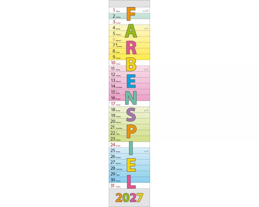 Planer Farbenspiel 2027