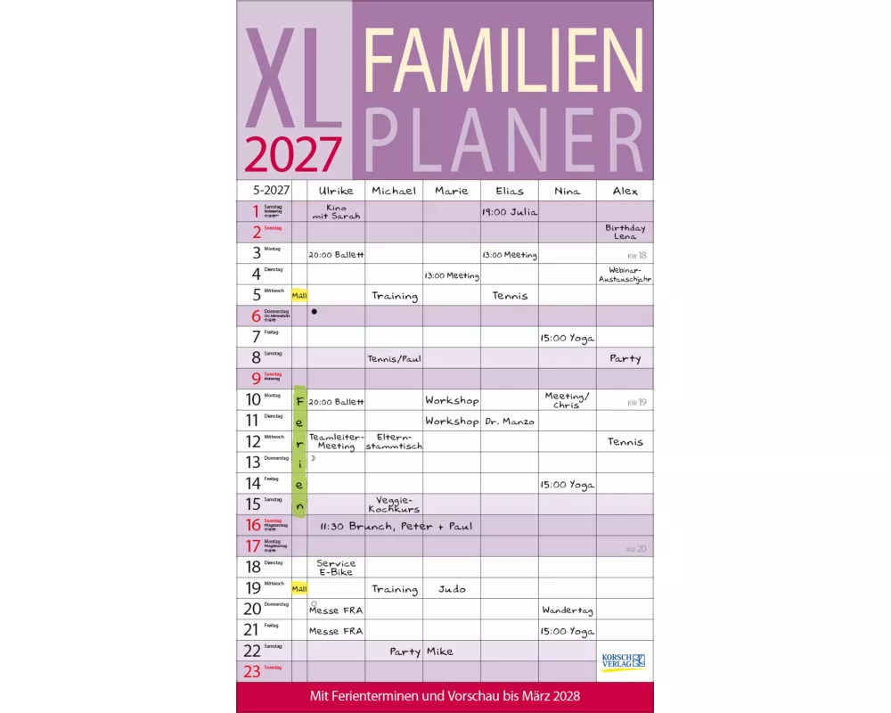 XL Familienplaner 2027