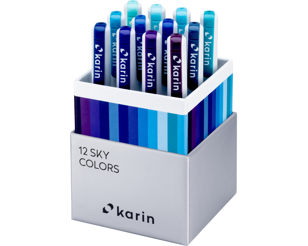 KARIN Real Brush Pen Pro 0.4mm 31C2 Sky Colours 12 Stück