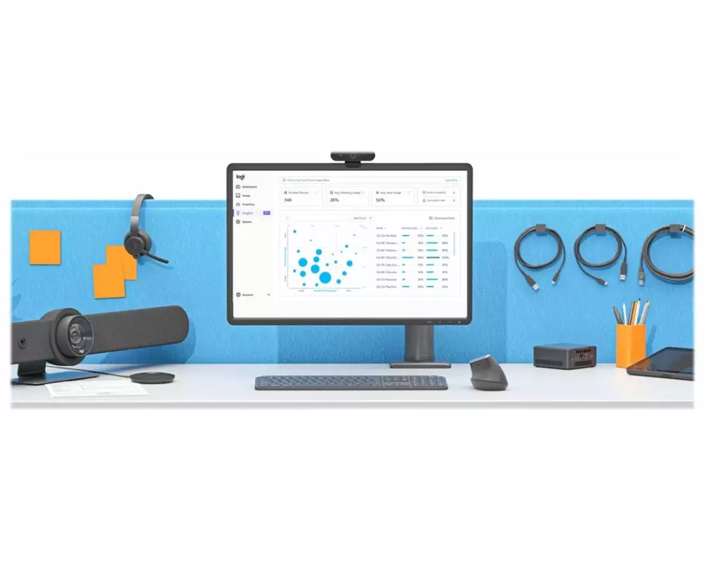 Bundle Logitech Small Room, with Tap + MeetUp + Lenovo ThinkSmart Core, for Microsoft Teams Rooms