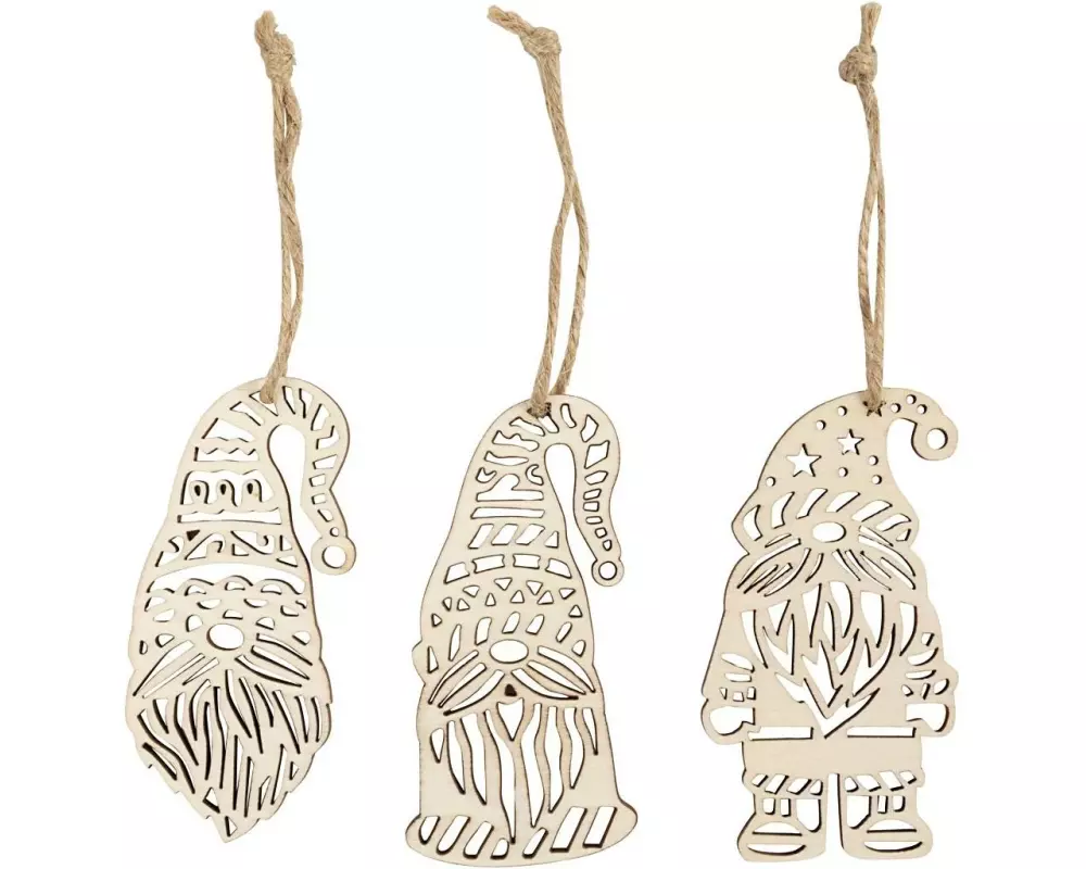 Creativ Company Deko-Bastelset Anhänger 6 Stück, 8 x 4 cm