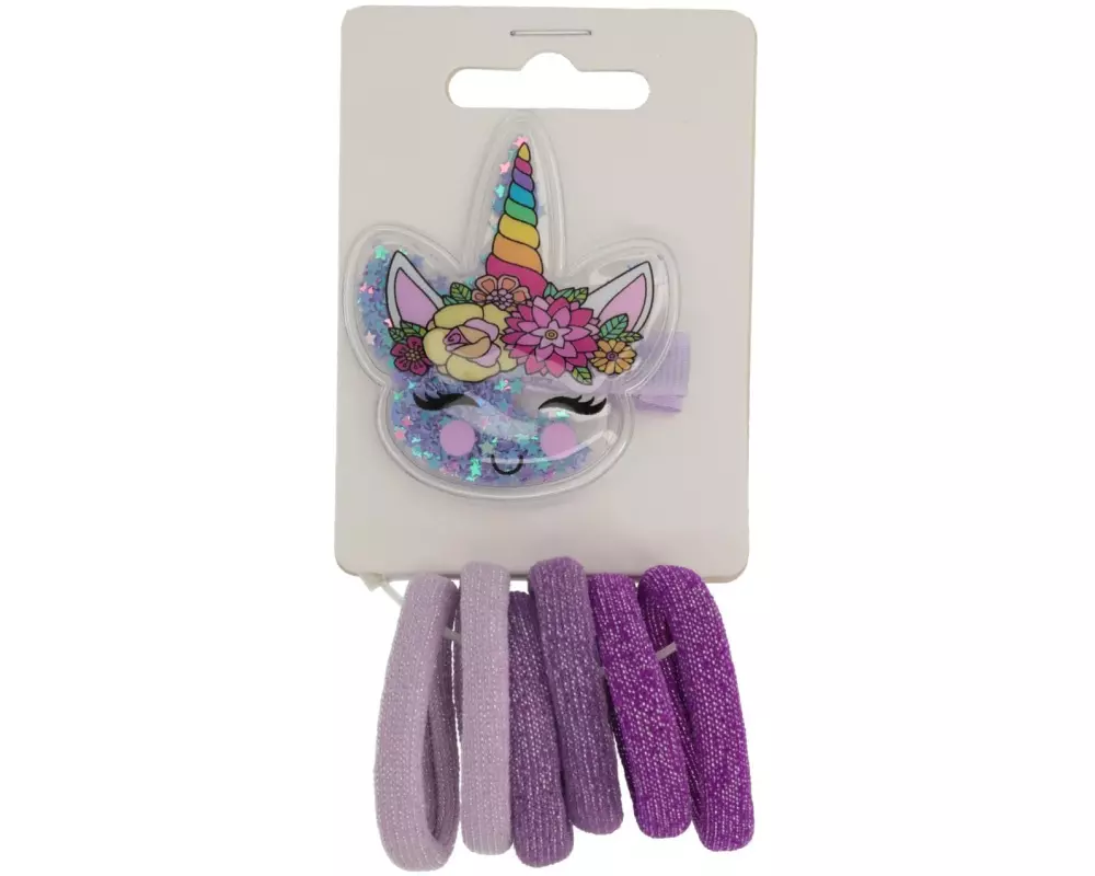Trisa Accessoires Haarklemme Cat-Unicorn lila mit Haargummis