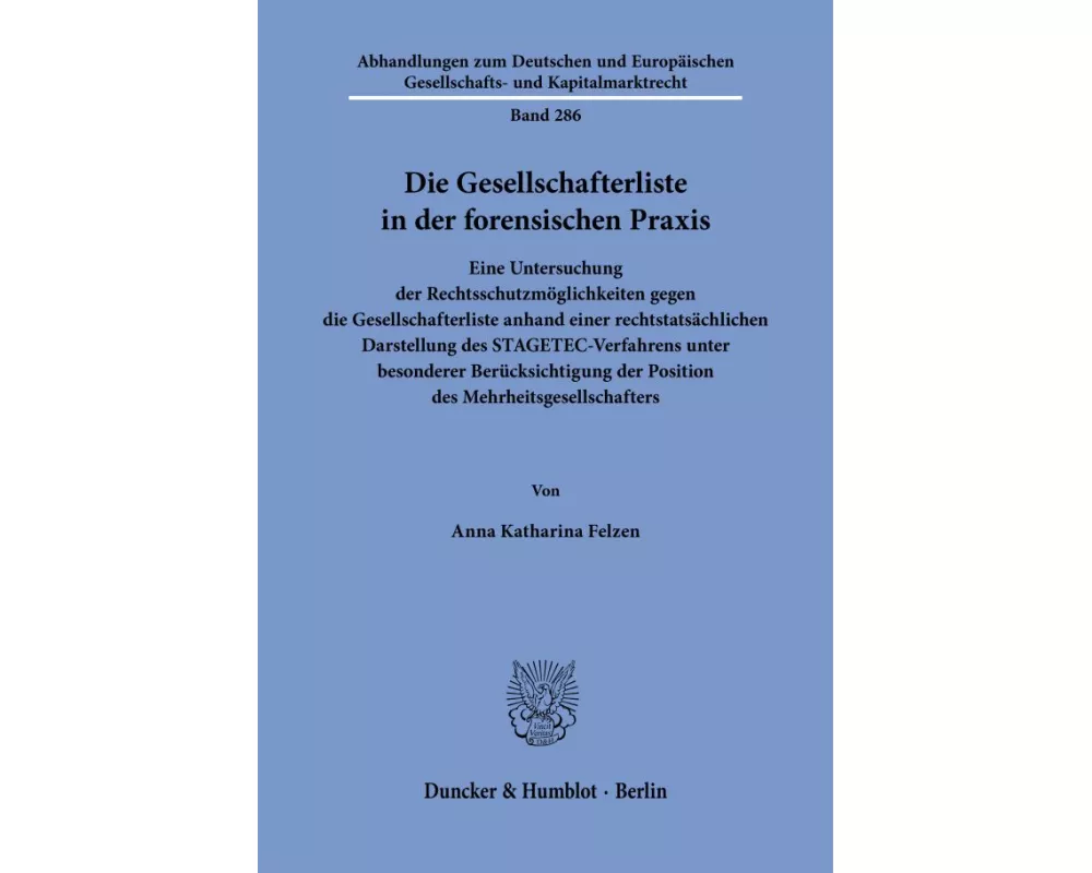 Die Gesellschafterliste in der forensischen Praxis