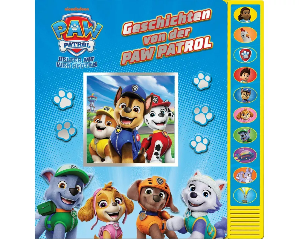 PAW Patrol - Geschichten von der PAW Patrol - Pappbilderbuch zum Vorlesen - Soundbuch mit 10 lustigen Geräuschen
