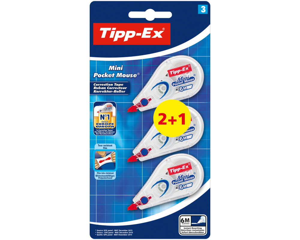 TIPP-EX Mini Pocket Mouse 8983742 2+1