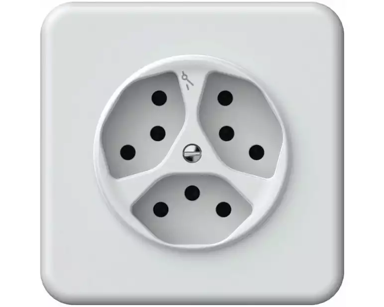 Hager Steckdose ORIGIN UP-Steckdose 3xT13 QuickConnect ws