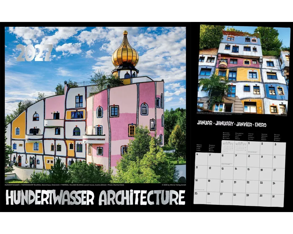 Hundertwasser Broschürenkalender Architektur 2027