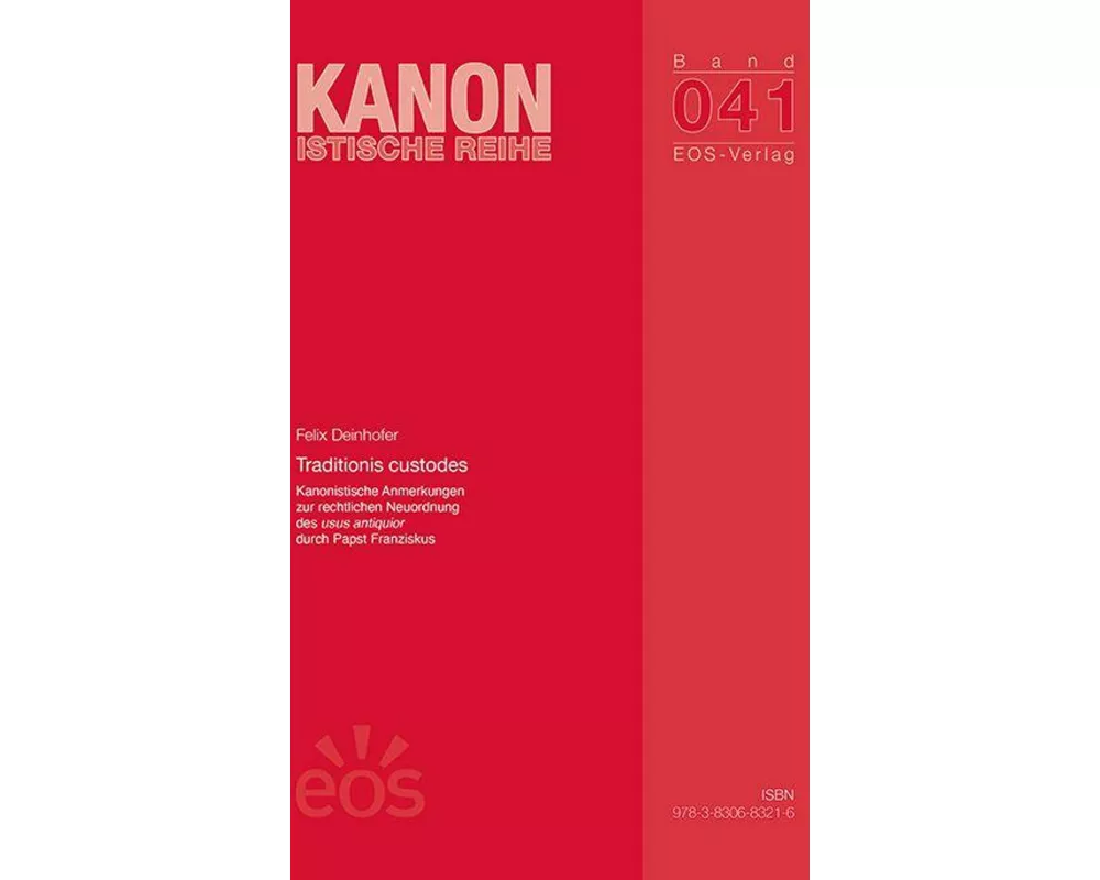 Traditionis custodes - Kanonistische Anmerkungen zur rechtlichen Neuordnung des usus antiquior durch Papst Franziskus