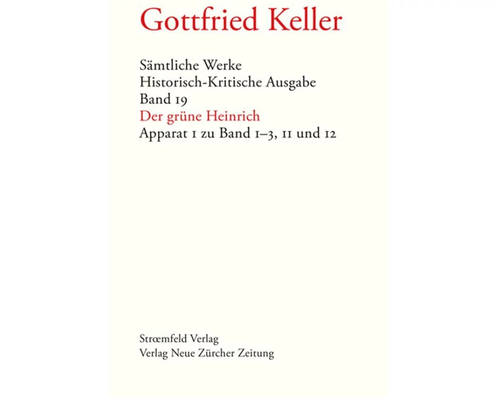 Sämtliche Werke. Historisch-Kritische Ausgabe, Band 19 & 20