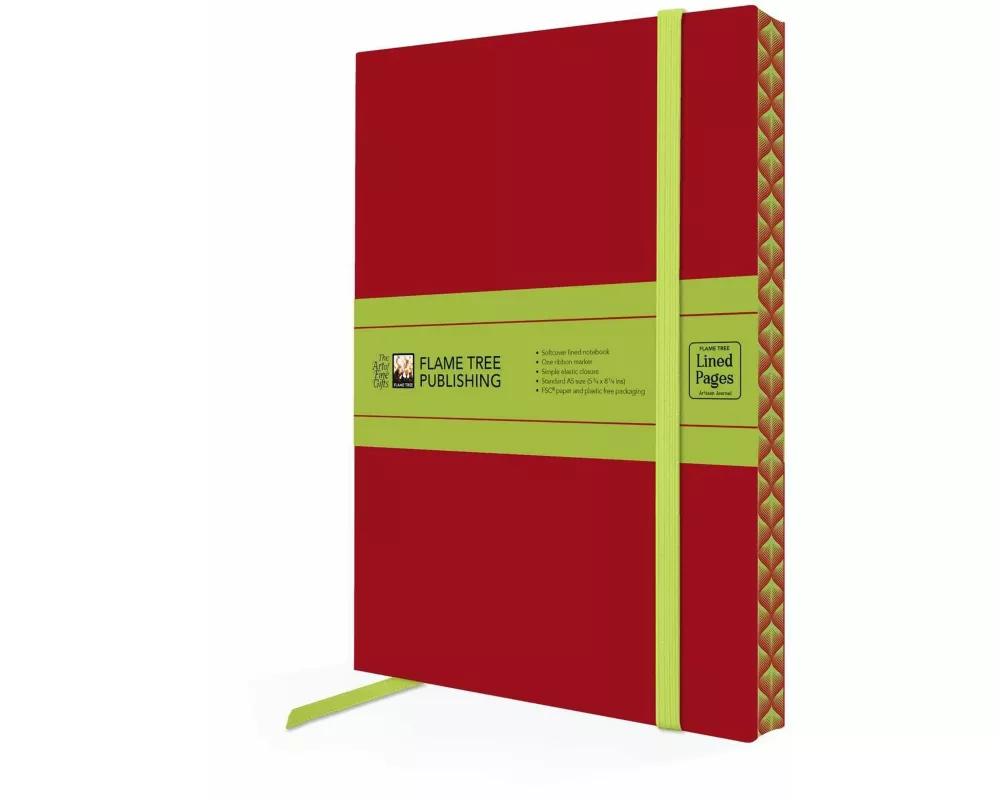 Ruby Red & Sage Green Artisan Paperback Notebook