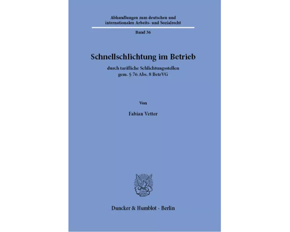 Schnellschlichtung im Betrieb