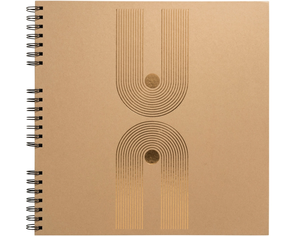 EXACOMPTA Spiralalbum Graphik 32x32cm 16849E Kraft 60 Seiten