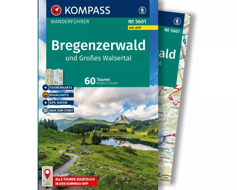 KOMPASS Wanderführer Bregenzerwald und Großes Walsertal, 60 Touren mit Extra-Tourenkarte
