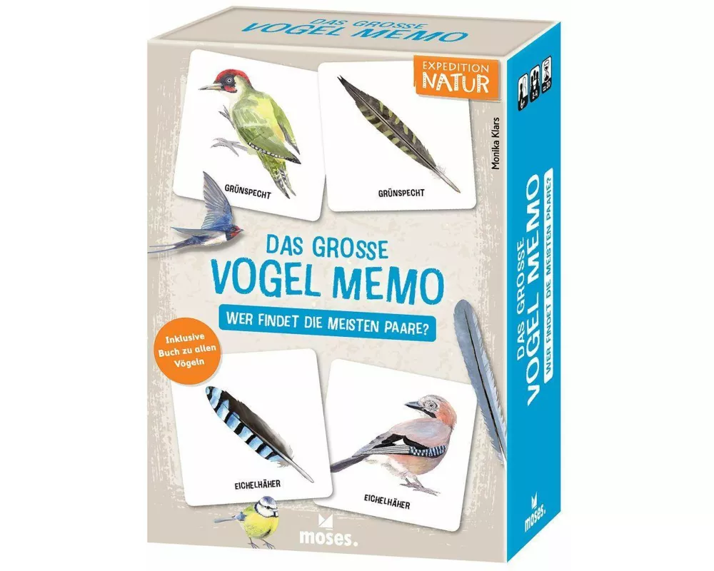 Das grosse Vogel Memo - Wer findet die meisten Paare?