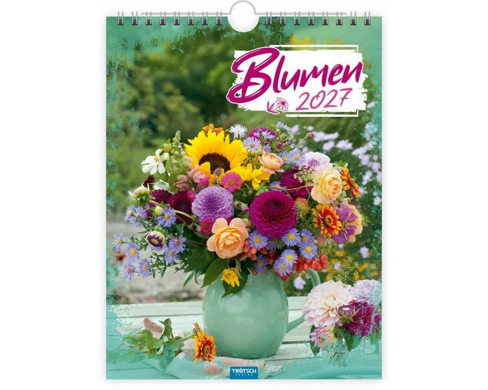 TRÖTSCH - Notizkalender zum Hängen Blumen 2027