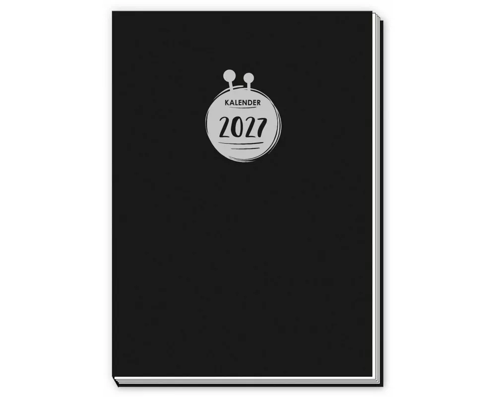 TRÖTSCH - Taschenkalender A7 Schwarz 2027