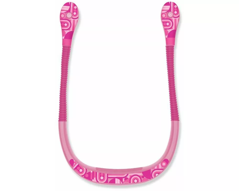 Neklite (Pink) Premium Duo-Leselicht zum Umhängen - wiederaufladbar - mit vielen Einstellungen