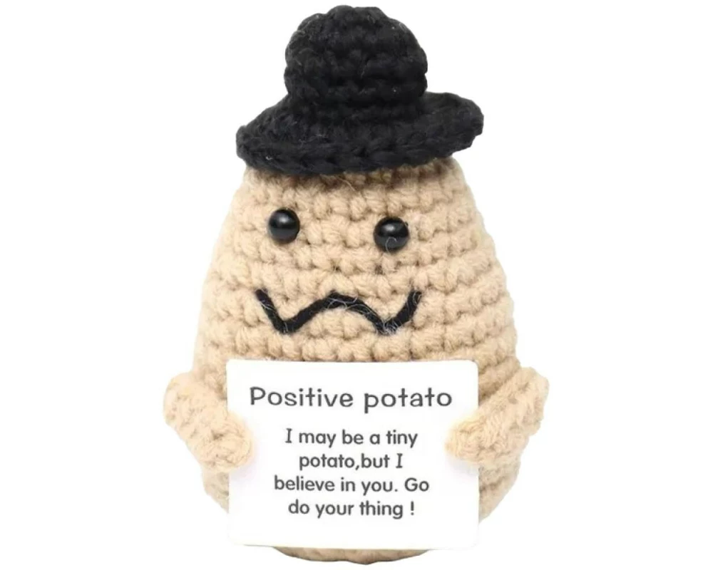 I AM CREATIVE Glücksbringer Positiv Potato mit Hut