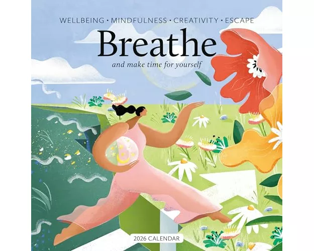 Breathe Square Wall Sunday Start Calenda