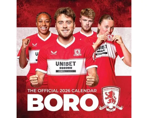 The Official Middlesbrough Desk Calendar 2026