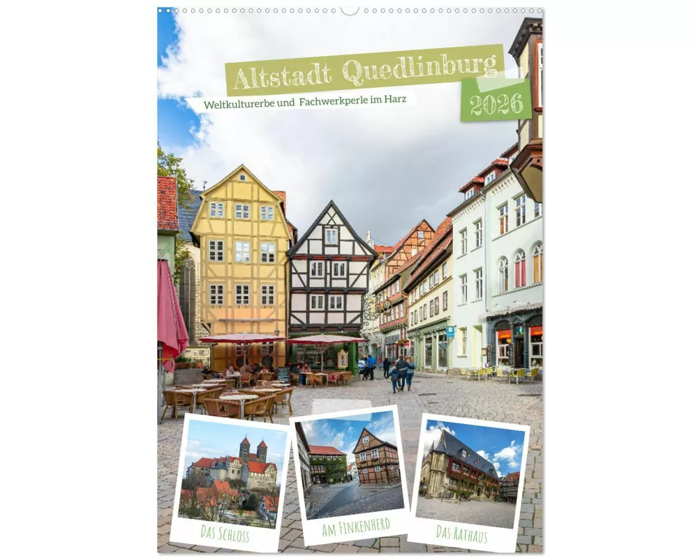Altstadt Quedlinburg (Wandkalender 2026 DIN A2 hoch), CALVENDO Monatskalender