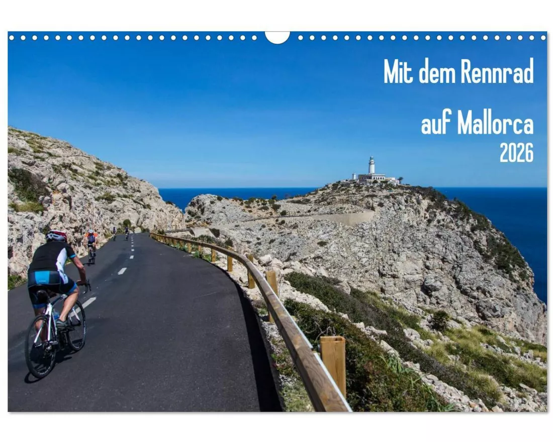 Mit dem Rennrad auf Mallorca (Wandkalender 2026 DIN A3 quer), CALVENDO Monatskalender