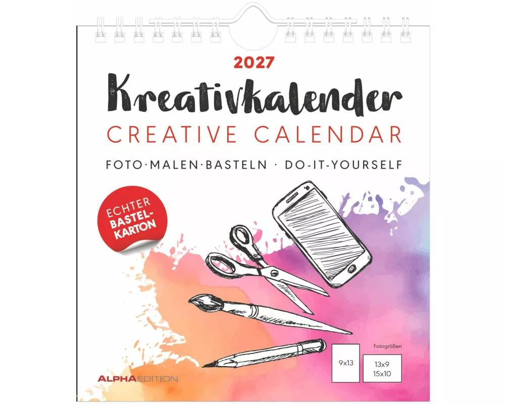 Kreativkalender S weiß 2027
