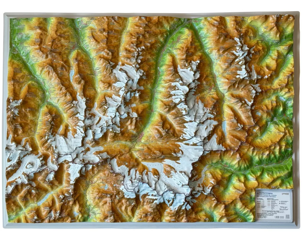 Relief Matterhornregion klein 1:150.000